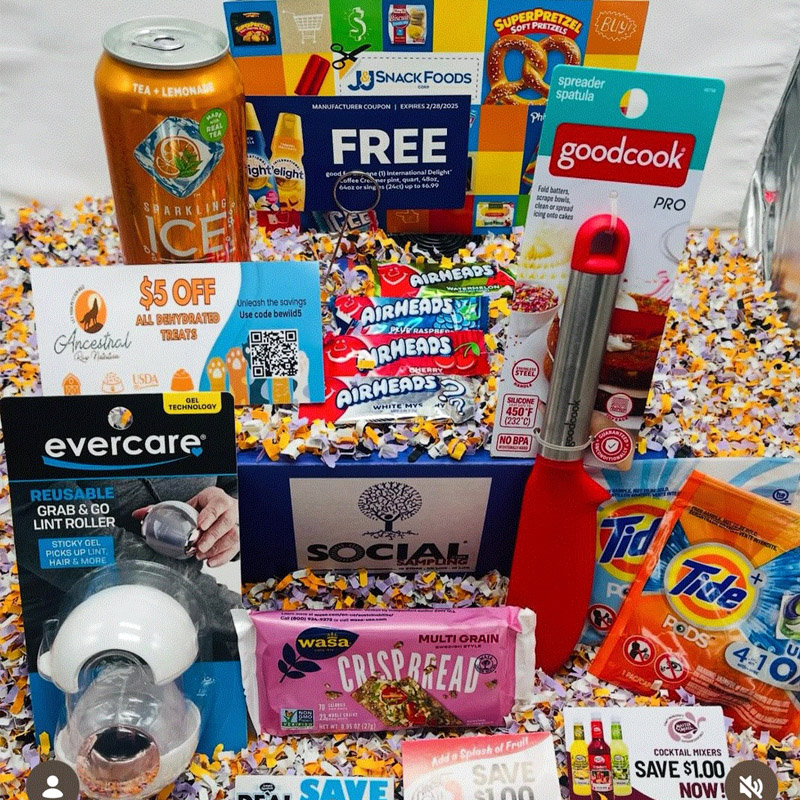 Social Sampling box contents